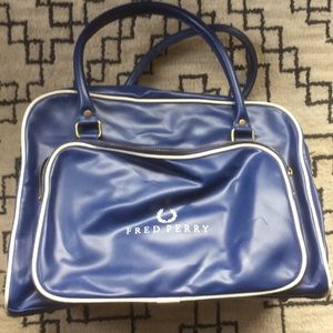 Fred Perry blue travel bag